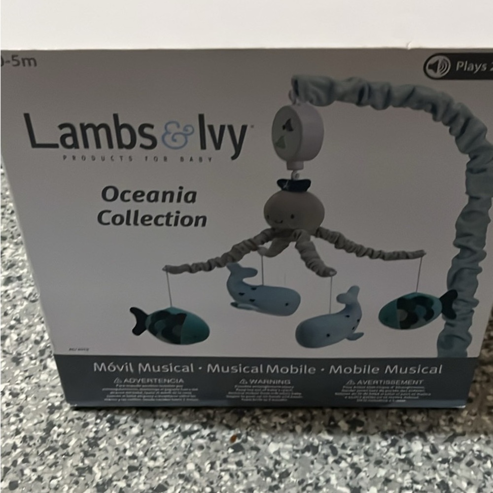 Ocean-Themed Baby Mobile with Whales and Octopus - Picture 3 of 6